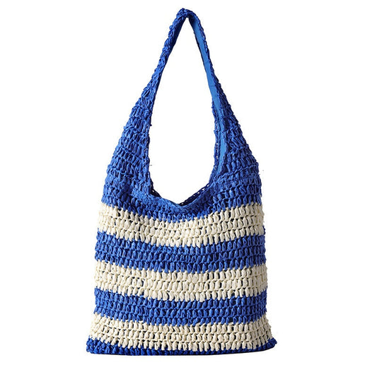 Striped Pattern Knitted Bag