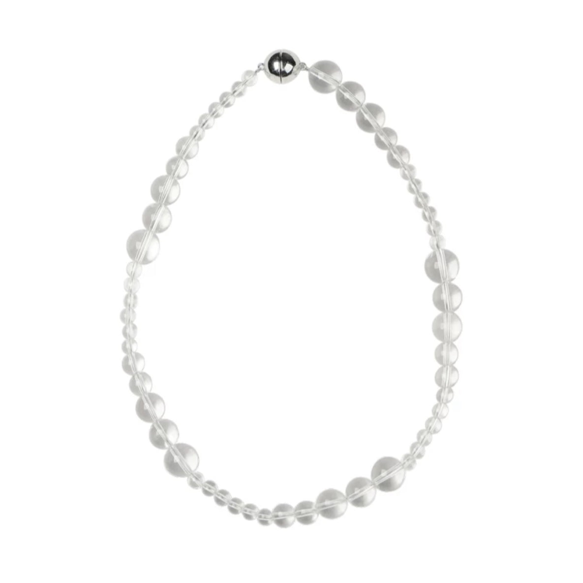 Transparent Natural White Crystal Necklace